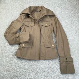 Gucci Utility Jacket Brown Tan Womens Small/US 40/EU